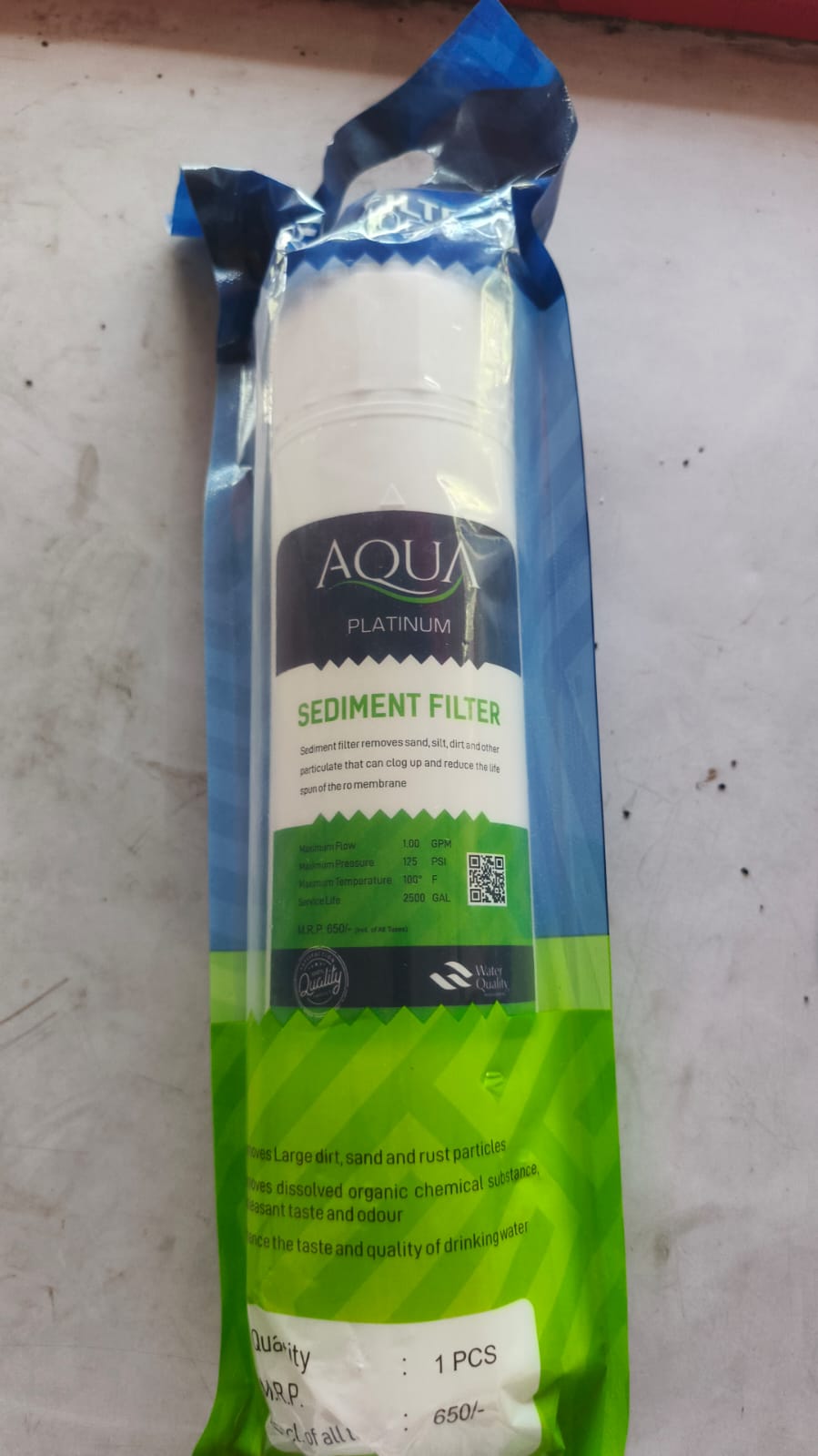 Aqua Platinum Sediment Filter — Aqua Platinum Sediment RO spare part